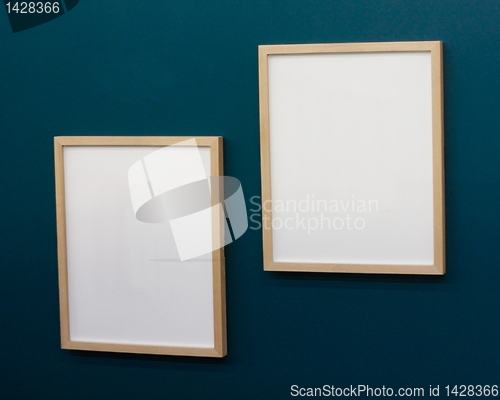Image of Empty frames on wall