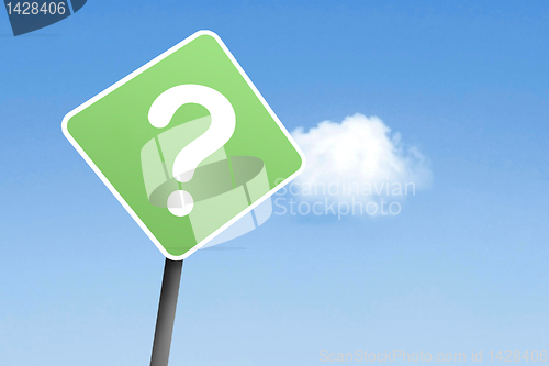 Image of Questionmark on sign