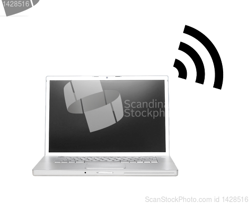 Image of Laptop with wifi