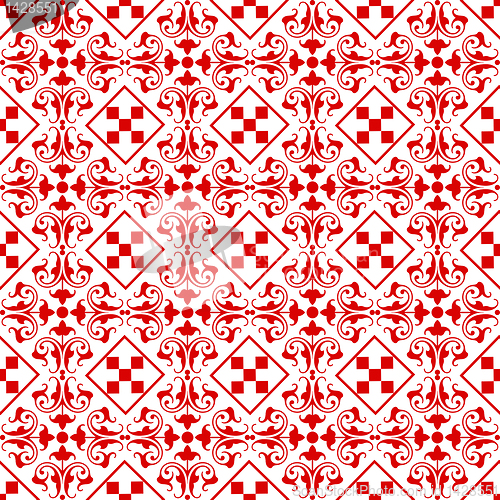Image of seamless classic floral pattern