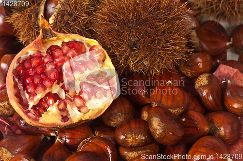 Image of Chestnuts and pomegranate