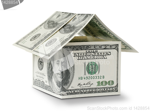 Image of dollar in shape house