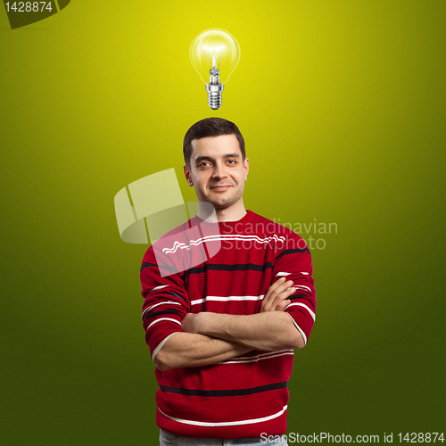 Image of young male have got an idea