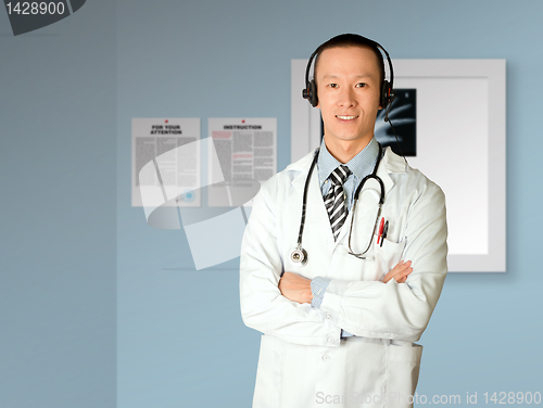 Image of doctor with headphones