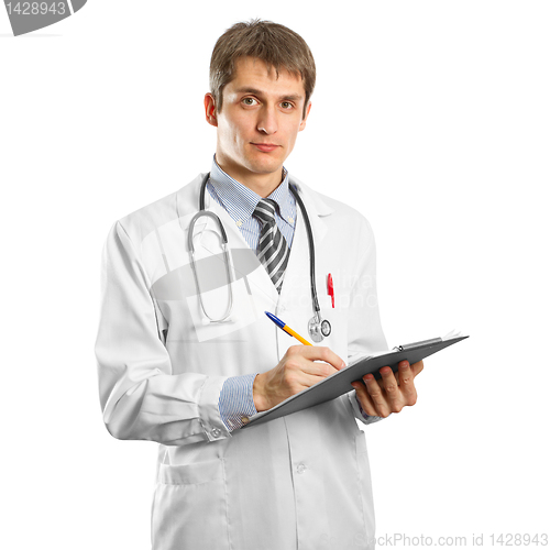 Image of young doctor man with stethoscope