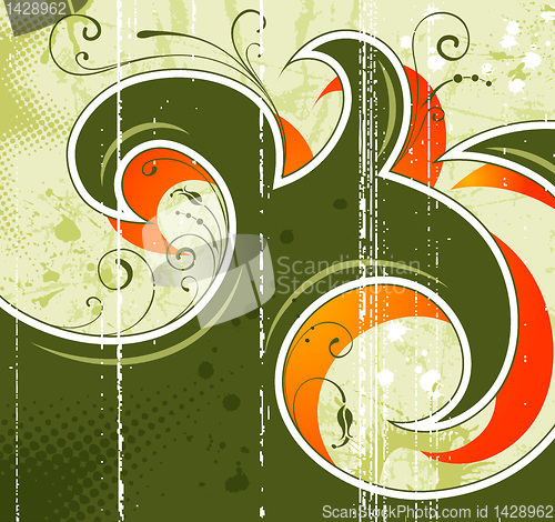 Image of Grunge flower background