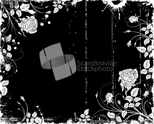 Image of Grunge flower frame