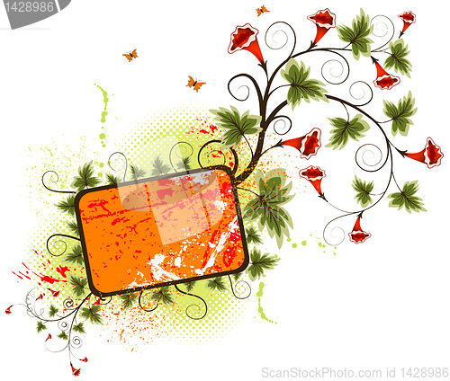 Image of Grunge floral background