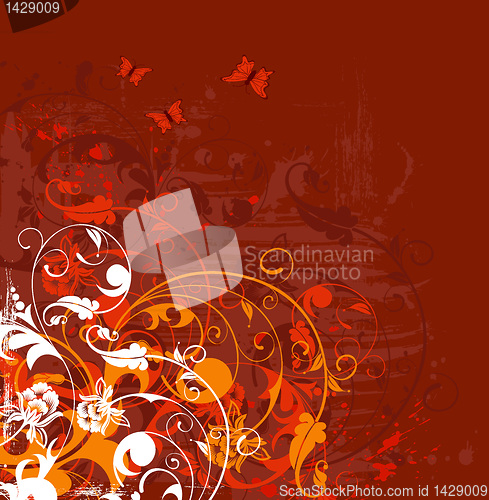 Image of Grunge flower background