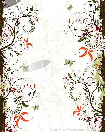 Image of Grunge flower background