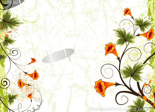 Image of Grunge flower background