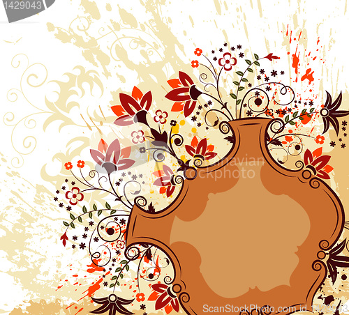 Image of Grunge flower background