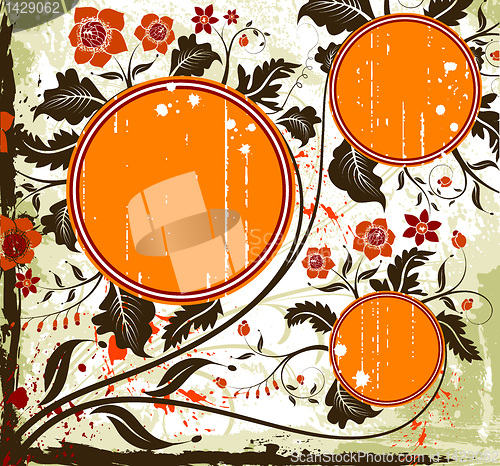 Image of Grunge flower background