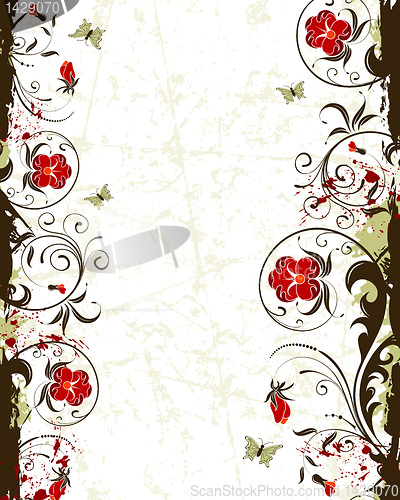 Image of Grunge flower background