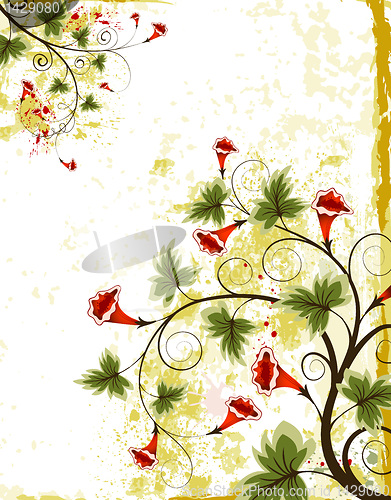 Image of Grunge flower background