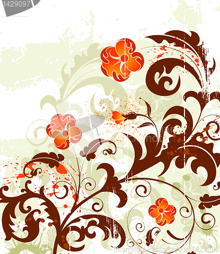 Image of Grunge flower background