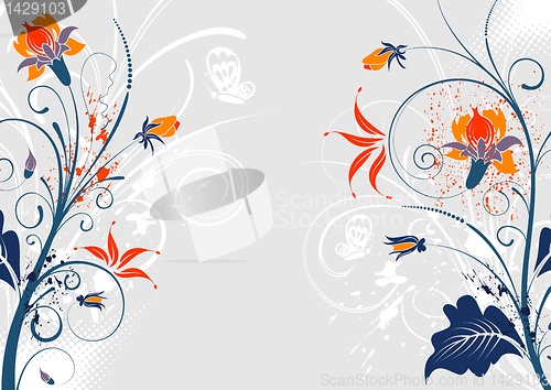 Image of Grunge floral background