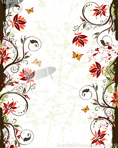 Image of Grunge flower background
