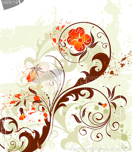 Image of Grunge flower background
