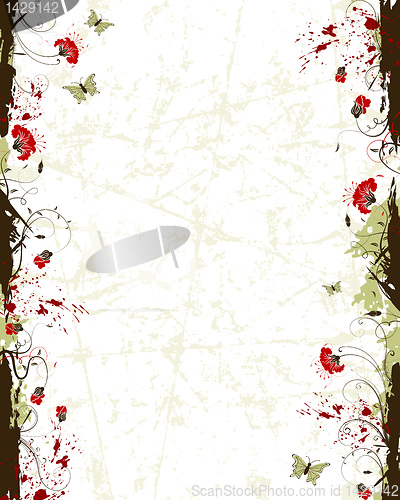 Image of Grunge flower background