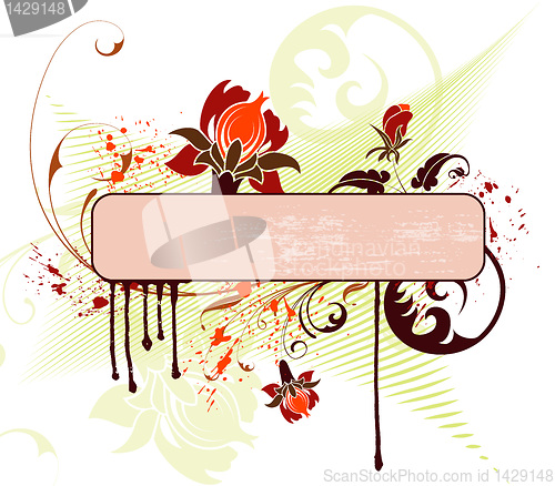 Image of Abstract flower frame