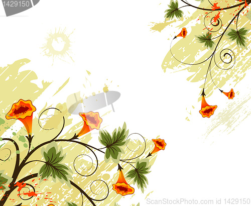 Image of Grunge flower background