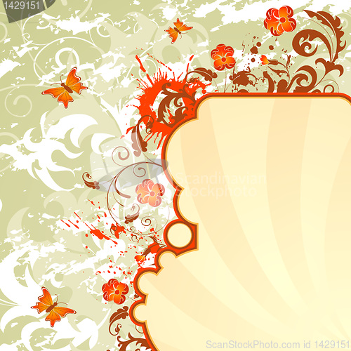 Image of Grunge flower background