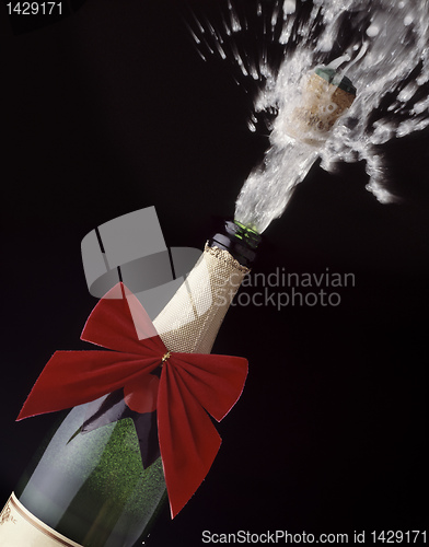 Image of Champagne cork popping