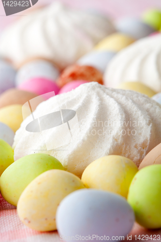 Image of Easter candy and meringue