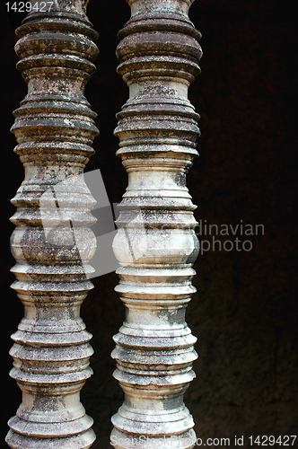 Image of Stone art relics at Angkor, Cambodia