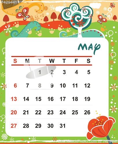 Image of Decorative Frame for calendar - May