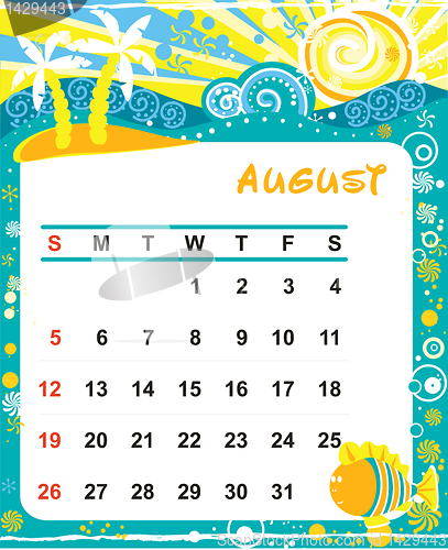 Image of Decorative Frame for calendar - August