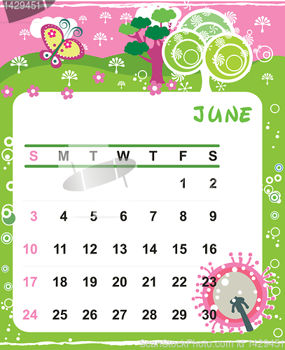 Image of Decorative Frame for calendar - June