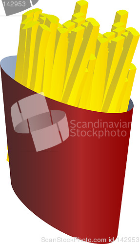 Image of French fries illustration