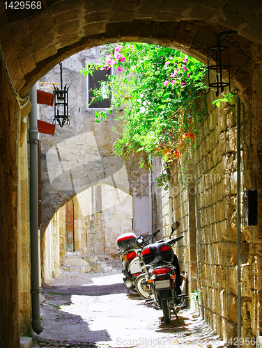 Image of Inside the old (medieval) town of Rhodes (The City of Knights) 