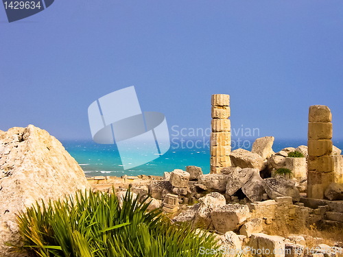 Image of Italian Roman ruins by the sea