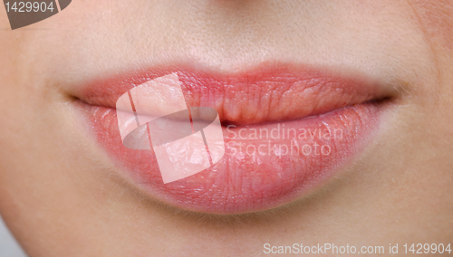 Image of female sensual lips closeup