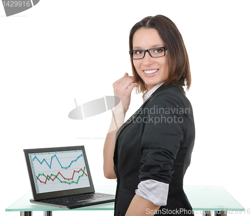 Image of secretary with a laptop