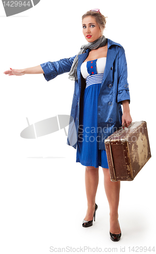 Image of single woman traveling