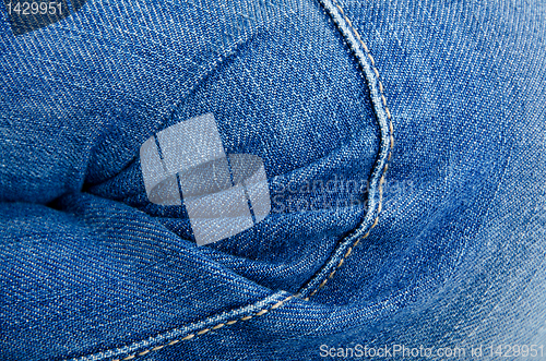 Image of Women's knee in jeans closeup