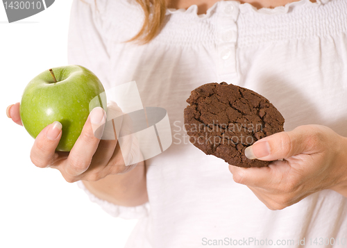 Image of apple and cookie