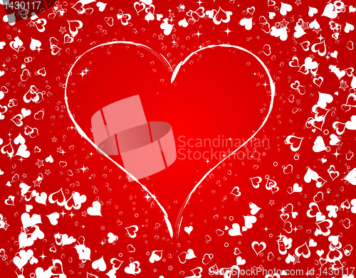 Image of Valentines Day background with hearts