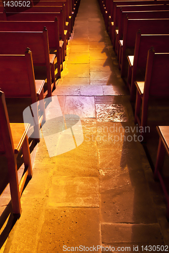 Image of Aisle between pews