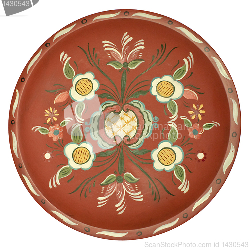 Image of rosepainted platter