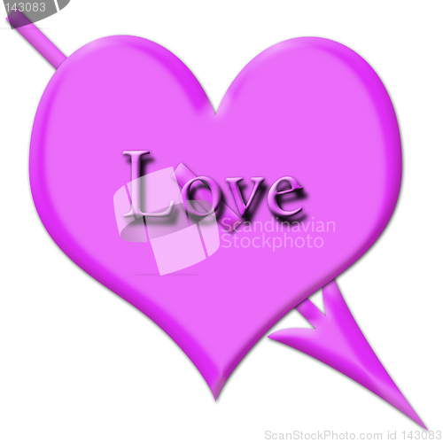 Image of pink arrow heart