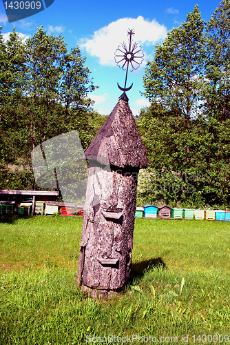 Image of Beekeeping heritage - ancient vertical hive 