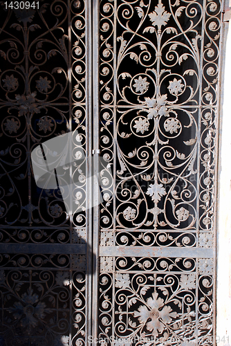 Image of Ancient door made of steel 