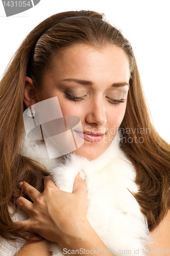 Image of woman with furs