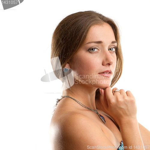 Image of woman in blue dress