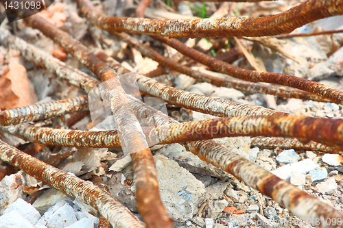 Image of Rusty Steel building armature